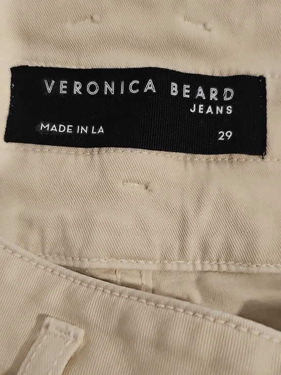 Veronica Beard Marley Convertible Leg High Rise Utility Pant Ecru Sz 29 - Picture 13 of 13